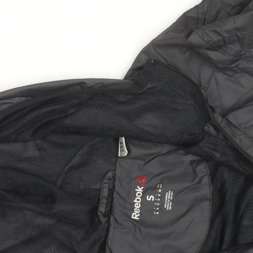 Reebok Men's Black Small Hooded Lightweight Windbreaker Jacket