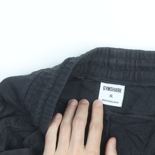 Gymshark Men’s Black XL Sweat Shorts Casual Drawstring Fit