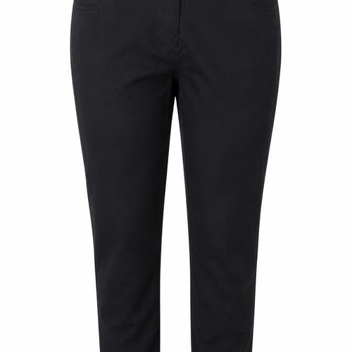 Regatta Women Black Slim Fit Cotton Stretch Trousers Size 16