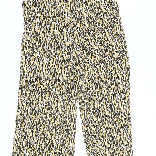 Marks and Spencer Women’s Multicoloured Wide-Leg Trousers Size 12 Short