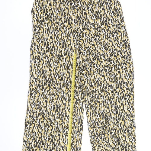 Marks and Spencer Women’s Multicoloured Wide-Leg Trousers Size 12 Short