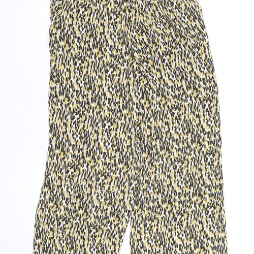 Marks and Spencer Women’s Multicoloured Wide-Leg Trousers Size 12 Short