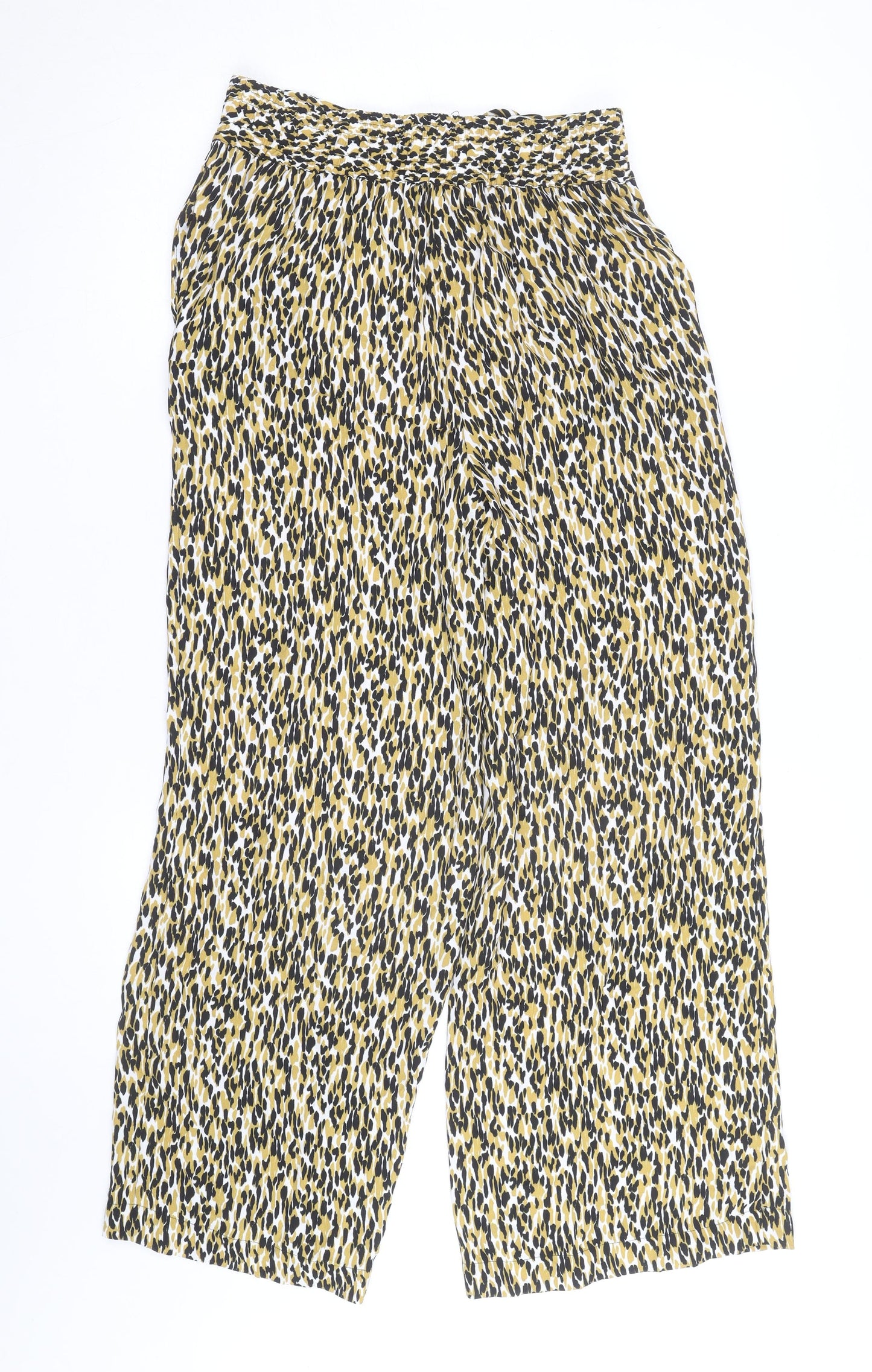 Marks and Spencer Women’s Multicoloured Wide-Leg Trousers Size 12 Short