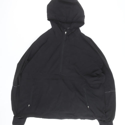 H&M Men's Black L Lightweight Hooded Windbreaker Jacket
