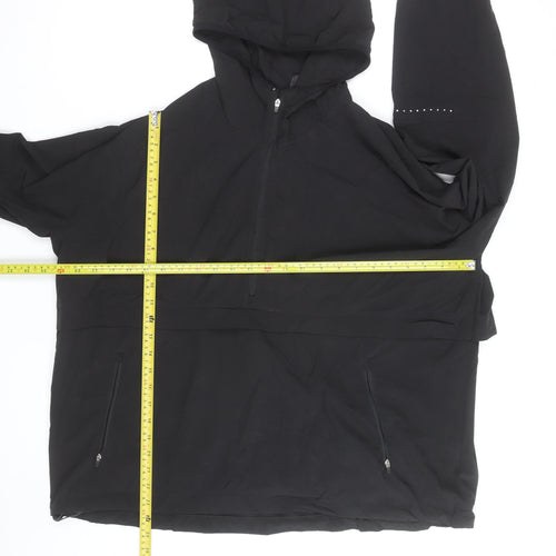H&M Men's Black L Lightweight Hooded Windbreaker Jacket