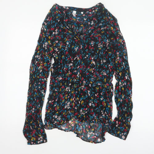 AND/OR Womens Multicoloured Floral Viscose Tunic Blouse Size 14