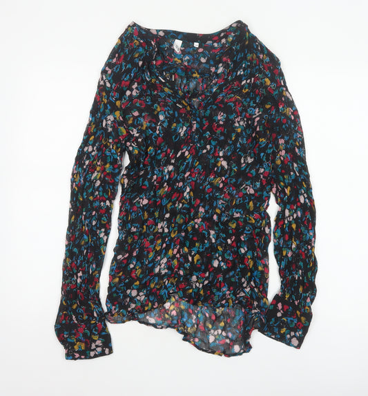 AND/OR Womens Multicoloured Floral Viscose Tunic Blouse Size 14