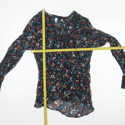 AND/OR Womens Multicoloured Floral Viscose Tunic Blouse Size 14