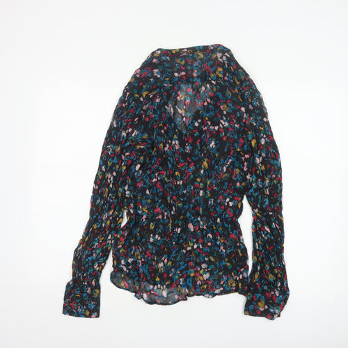 AND/OR Womens Multicoloured Floral Viscose Tunic Blouse Size 14