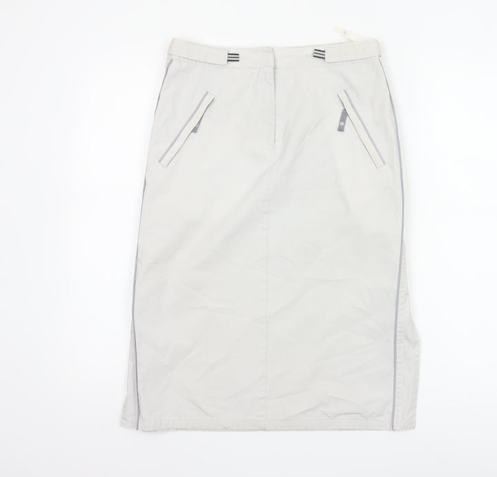 Next Women Grey Knee Length Straight Skirt Size 8