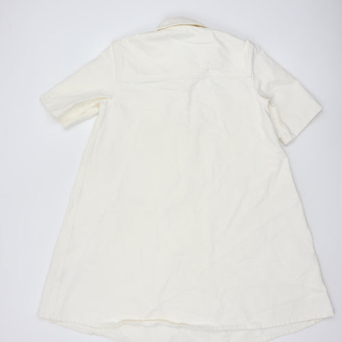 Marks and Spencer Autograph Women’s Ivory Cotton Shirt Dress Size 8