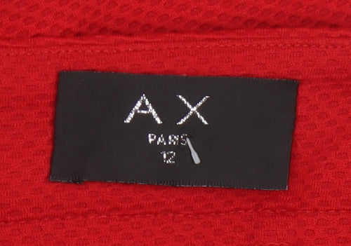 AX Paris Women Red Strapless Bodycon Knee Length Dress Size 12