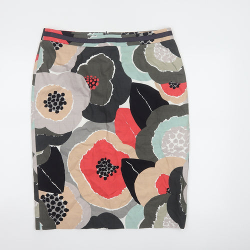 Boden Women’s Multicoloured Floral Cotton Pencil Skirt Size 16