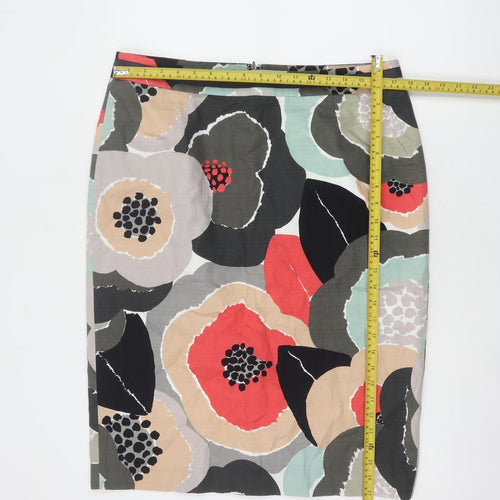Boden Women’s Multicoloured Floral Cotton Pencil Skirt Size 16