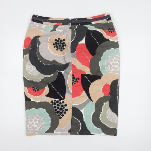 Boden Women’s Multicoloured Floral Cotton Pencil Skirt Size 16