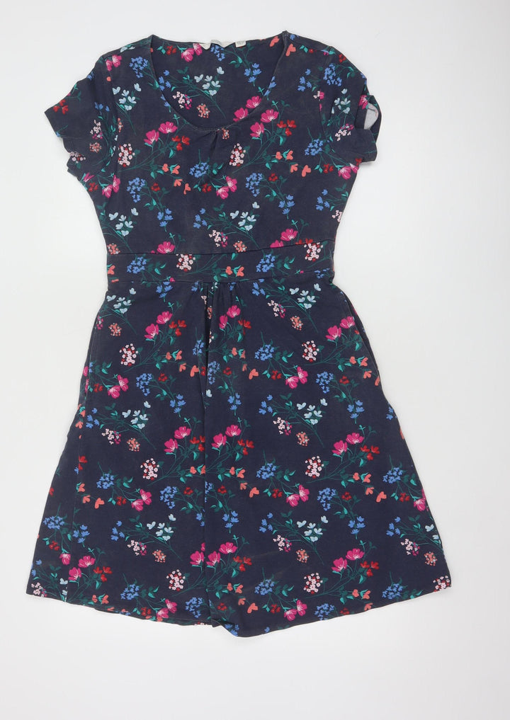 Mountain Warehouse Womens Blue Floral Fit & Flare Dress Size 10