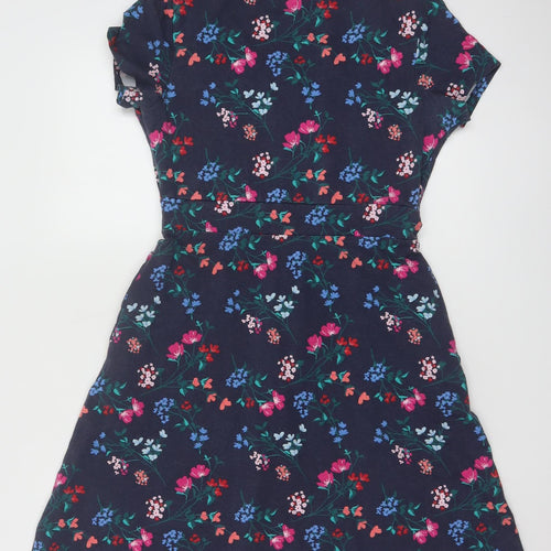 Mountain Warehouse Womens Blue Floral Fit & Flare Dress Size 10