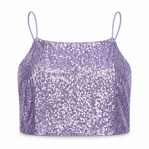 QED London Women's Purple Sequin Camisole Tank Top Size 16