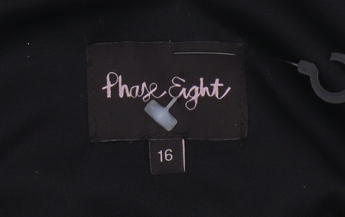 Phase Eight Women’s Black Glitter Bodycon Dress Size 16