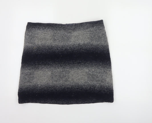 White Stuff Women’s Grey Wool Blend Short Pencil Skirt UK 14