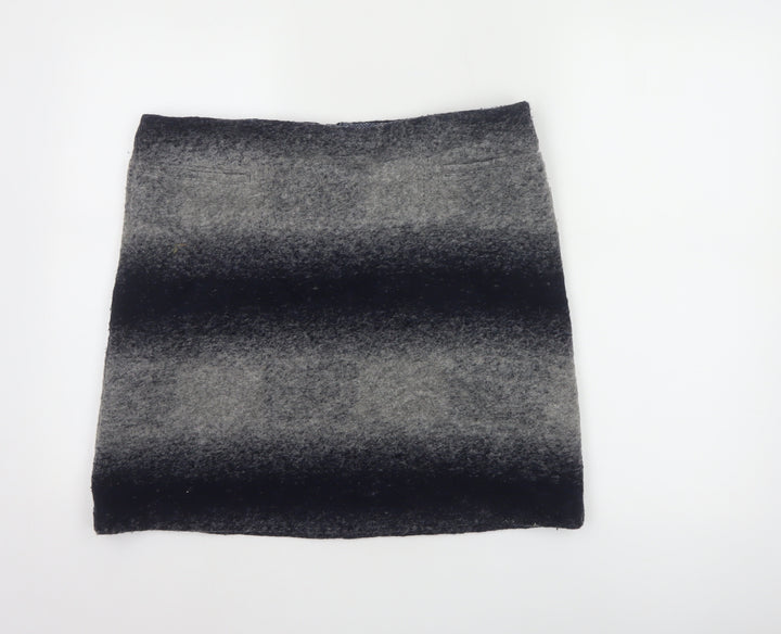 White Stuff Women’s Grey Wool Blend Short Pencil Skirt UK 14