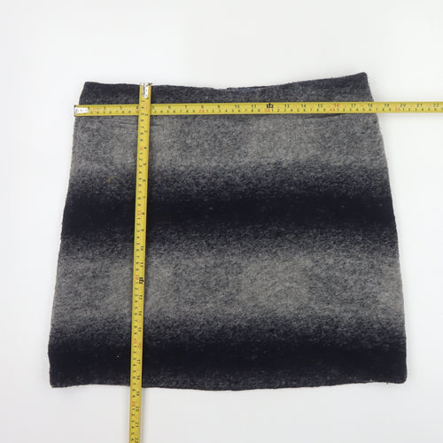 White Stuff Women’s Grey Wool Blend Short Pencil Skirt UK 14
