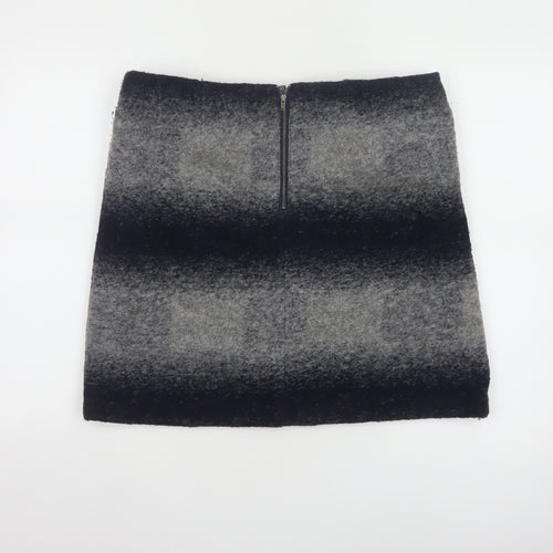 White Stuff Women’s Grey Wool Blend Short Pencil Skirt UK 14