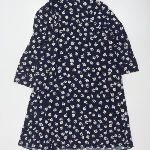 Phase Eight Women’s Blue Floral Viscose Shirt Dress Size 14