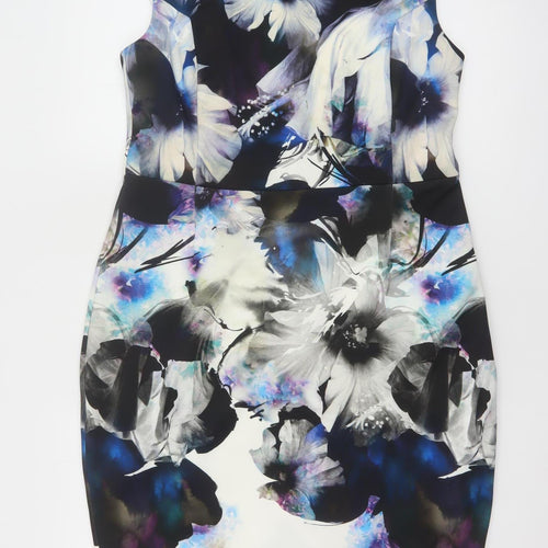 Coast Women's Multicoloured Floral Off-Shoulder Bodycon Dress Size 16