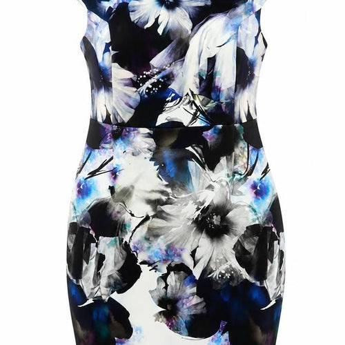Coast Women's Multicoloured Floral Off-Shoulder Bodycon Dress Size 16