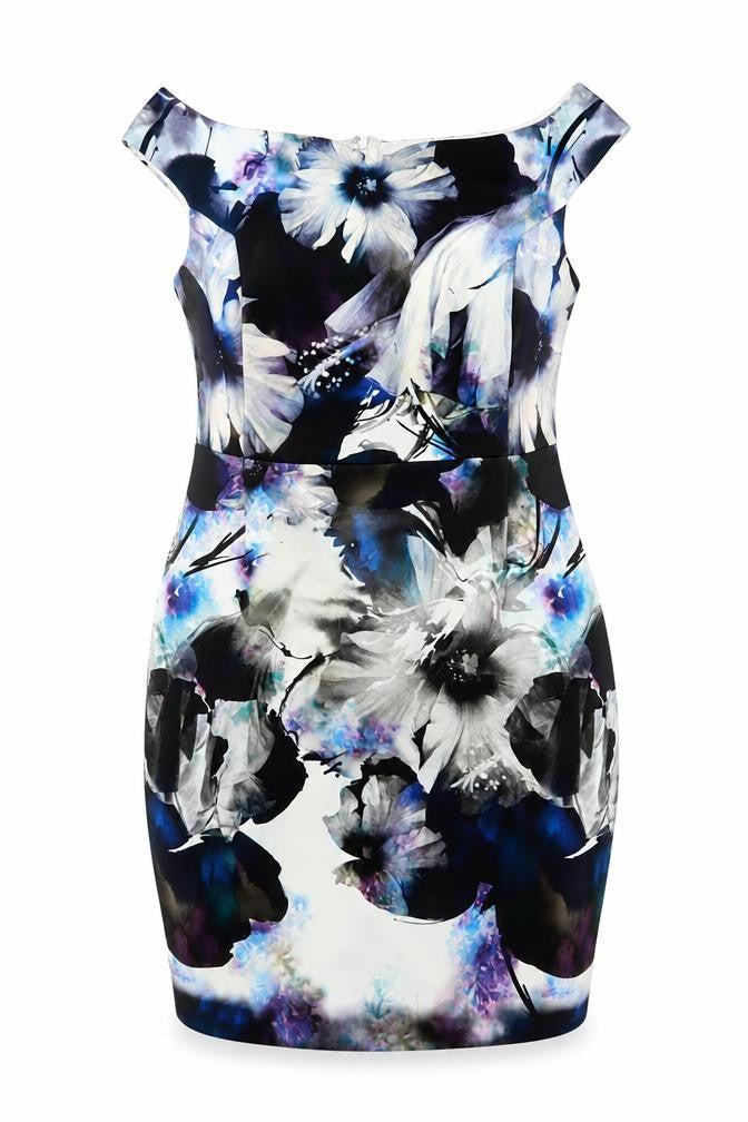Coast Women's Multicoloured Floral Off-Shoulder Bodycon Dress Size 16