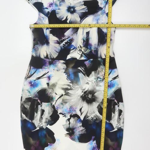 Coast Women's Multicoloured Floral Off-Shoulder Bodycon Dress Size 16