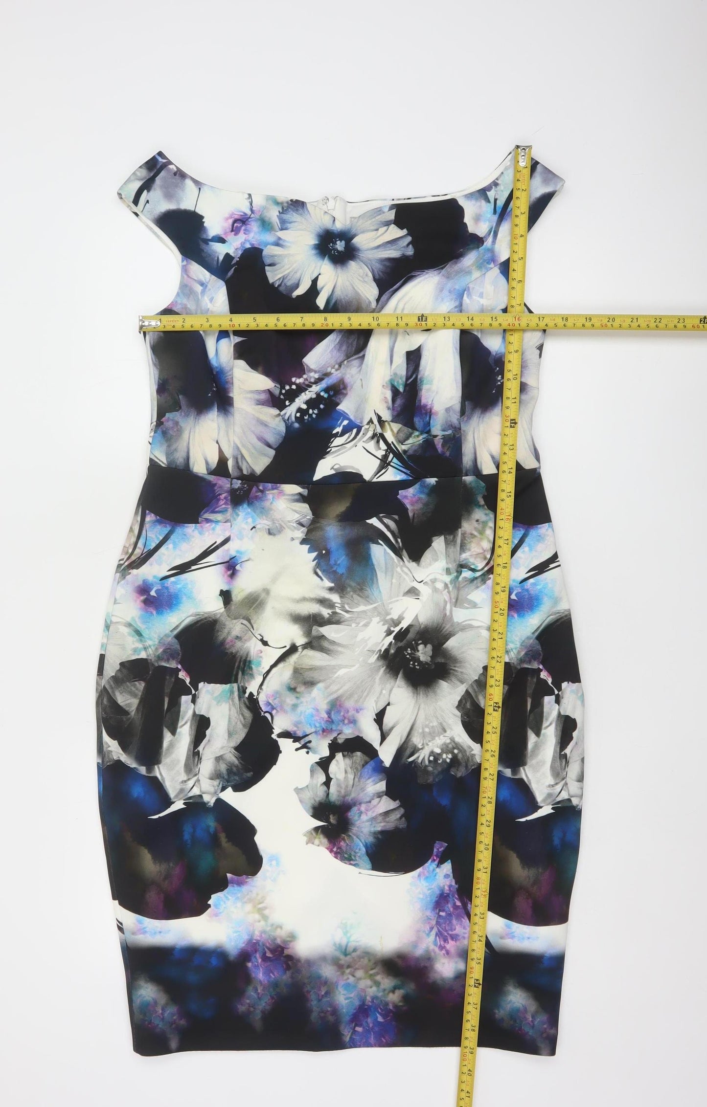 Coast Women's Multicoloured Floral Off-Shoulder Bodycon Dress Size 16