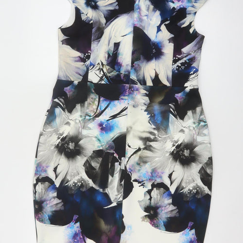 Coast Women's Multicoloured Floral Off-Shoulder Bodycon Dress Size 16