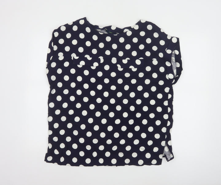 Next Women's Blue Polka Dot Viscose Blouse Size 16