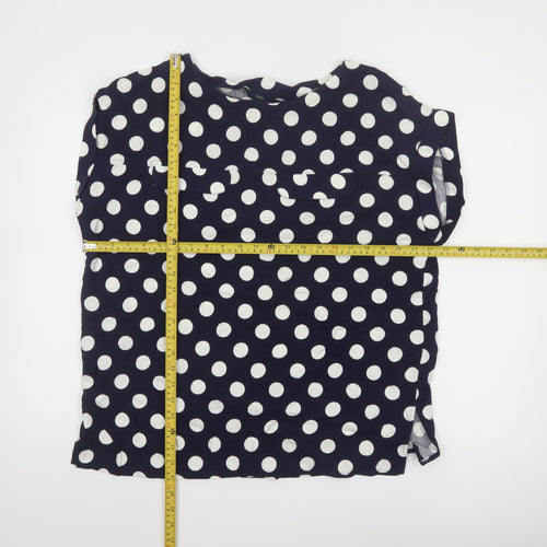 Next Women's Blue Polka Dot Viscose Blouse Size 16