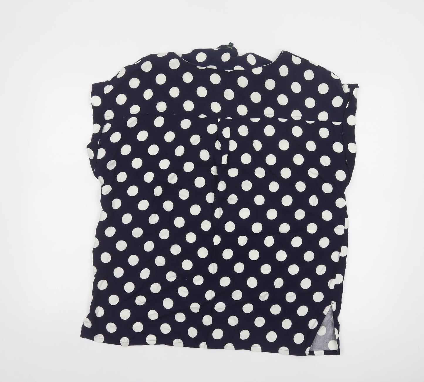 Next Women's Blue Polka Dot Viscose Blouse Size 16