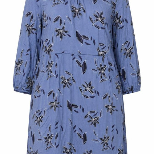 White Stuff Women’s Blue Floral Shift Dress Size 14 Viscose Stretch
