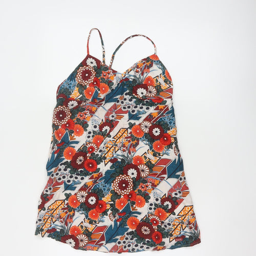 Superdry Womens Multicoloured Floral V-Neck Camisole Top UK 8
