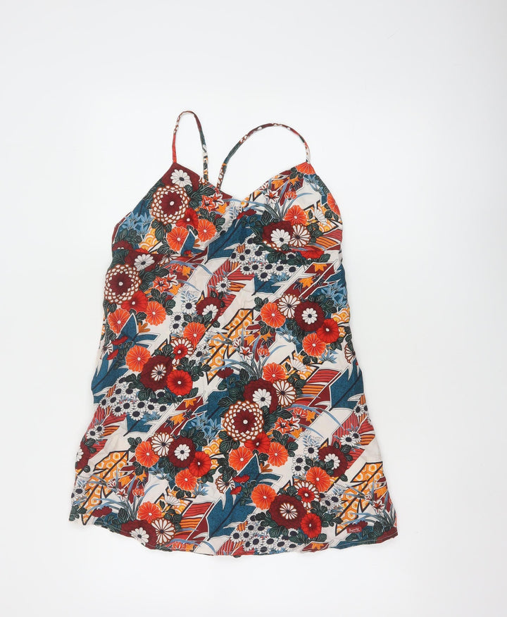 Superdry Womens Multicoloured Floral V-Neck Camisole Top UK 8