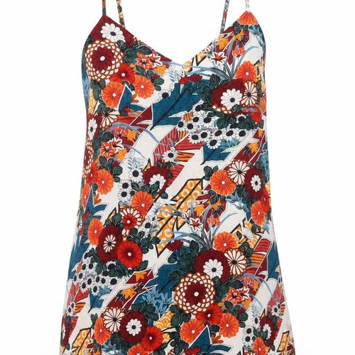 Superdry Womens Multicoloured Floral V-Neck Camisole Top UK 8
