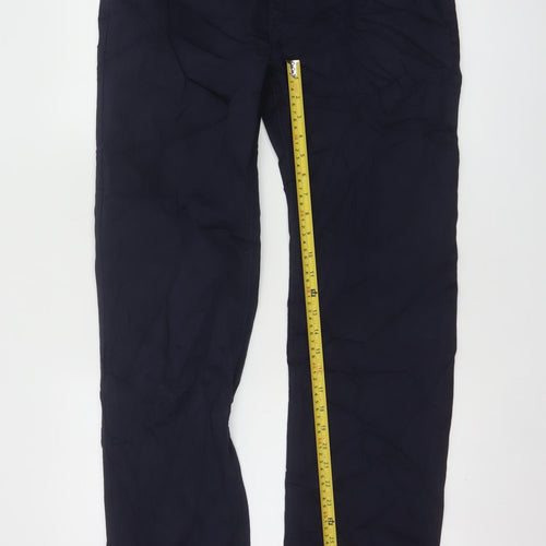Marks and Spencer Men's Blue Regular Fit Chino Trousers 32/33