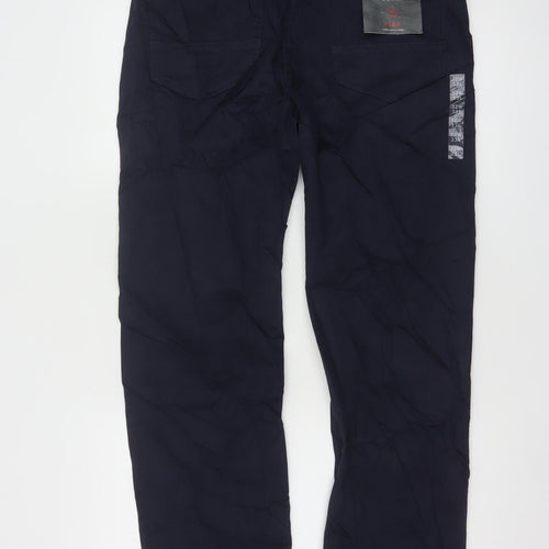 Marks and Spencer Men's Blue Regular Fit Chino Trousers 32/33