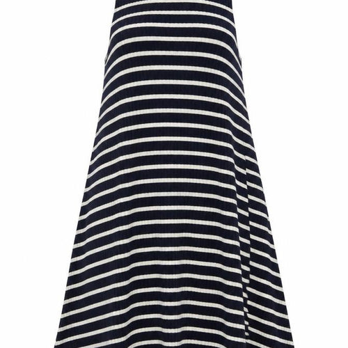 Hollister Women Black White Striped Sleeveless A-Line Knit Dress XS