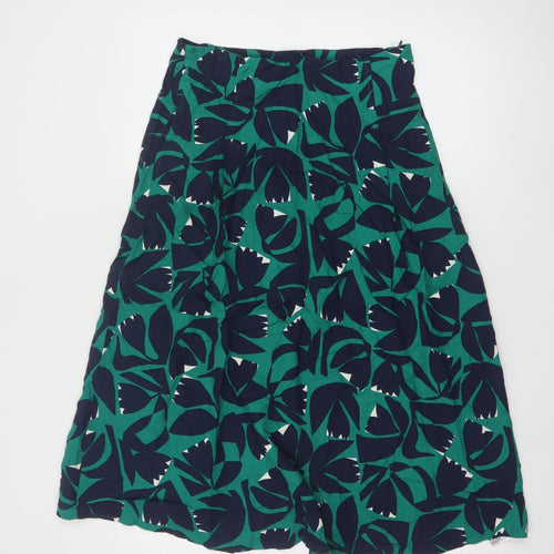 Seasalt Cornwall Womens Green Floral A-Line Midi Skirt UK 10