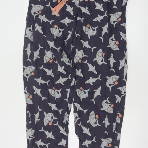 Cyberjammies Men's Blue Shark Print Pyjama Pants Size L
