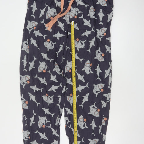 Cyberjammies Men's Blue Shark Print Pyjama Pants Size L