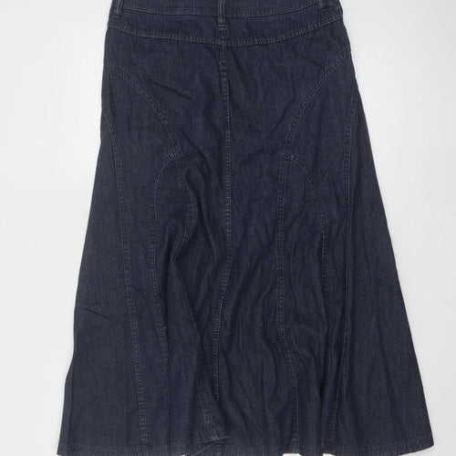 Marks and Spencer Women’s Blue Denim A-Line Midi Skirt UK 12