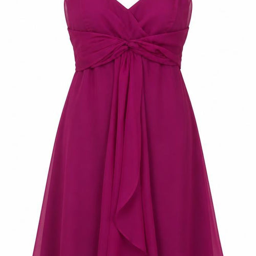 Début Women Purple Size 12 Fit & Flare Chiffon Knee Length Dress