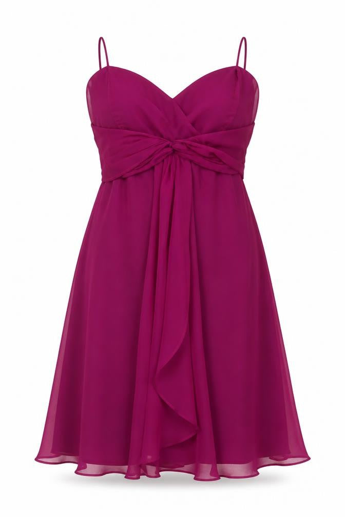 Début Women Purple Size 12 Fit & Flare Chiffon Knee Length Dress